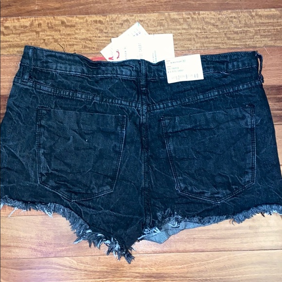 Mid Rise Black Jean Shorts - Picture 2 of 2